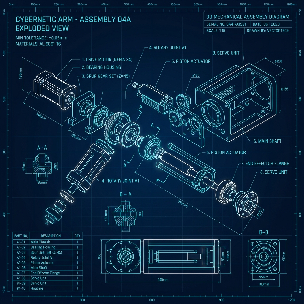 Custom Machinery Development Illustration